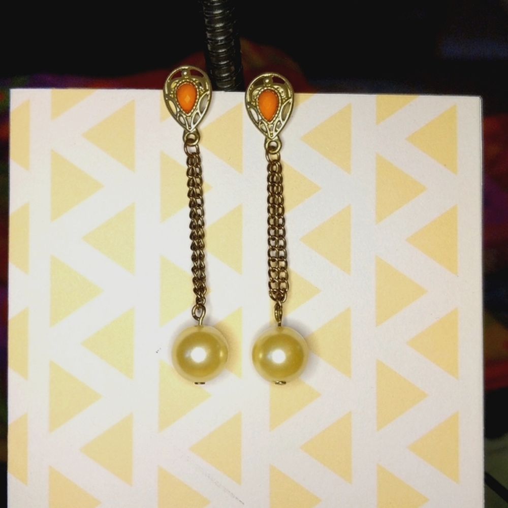 Handmade Upcycled Dangle Stud Earrings